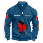 All-Terrain Truck Half Zipper Corduroy Sweatshirt CAR491 - Denim Blue
