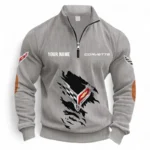 Performance Roadster Half Zipper Corduroy Sweatshirt CAR491 - Light Gray