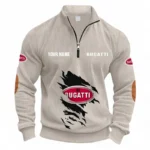 Million-Dollar Car Half Zipper Corduroy Sweatshirt CAR491 - Apricot