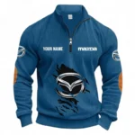 Performance Coupe Half Zipper Corduroy Sweatshirt CAR491 - Denim Blue