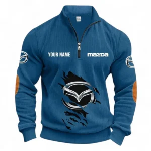 Performance Coupe Half Zipper Corduroy Sweatshirt CAR491 - Denim Blue