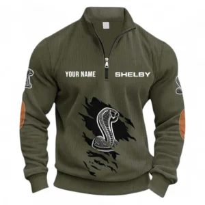 Performance Coupe Half Zipper Corduroy Sweatshirt CAR491 - Army Green