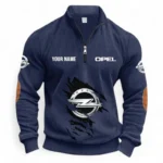 Daily Driver Half Zipper Corduroy Sweatshirt CAR491 - Navy Blue