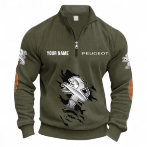 Everyday Driver Half Zipper Corduroy Sweatshirt CAR491 - Army Green