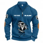 Professional Hauling Truck Half Zipper Corduroy Sweatshirt CAR491 - Denim Blue