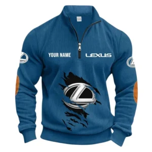 Performance SUV Half Zipper Corduroy Sweatshirt CAR491 - Denim Blue