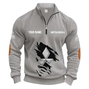 Everyday Sedan Half Zipper Corduroy Sweatshirt CAR491 - Light Gray