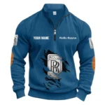 Executive Luxury Vehicle Half Zipper Corduroy Sweatshirt CAR491 - Denim Blue