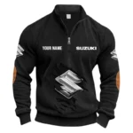 Adventure-Ready Vehicle Half Zipper Corduroy Sweatshirt CAR491 - Black