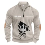 Supercar Half Zipper Corduroy Sweatshirt CAR491 - Apricot