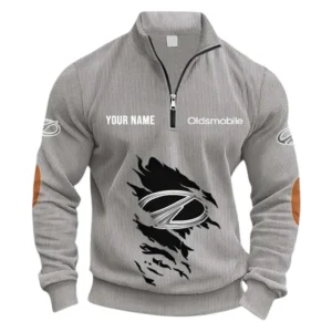 Everyday Car Half Zipper Corduroy Sweatshirt CAR491 - Light Gray