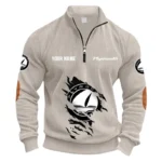 Timeless Automobile Half Zipper Corduroy Sweatshirt CAR491 - Apricot
