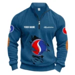 Heritage Sedan Half Zipper Corduroy Sweatshirt CAR491 - Denim Blue
