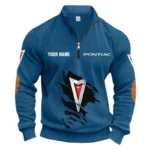Heritage Auto Half Zipper Corduroy Sweatshirt CAR491 - Denim Blue