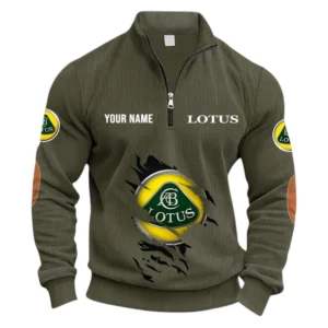 Agile Roadster Half Zipper Corduroy Sweatshirt CAR491 - Army Green