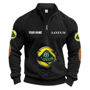 Exotic Sports Car Half Zipper Corduroy Sweatshirt CAR491 - Black