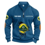 Speed Machine Half Zipper Corduroy Sweatshirt CAR491 - Denim Blue