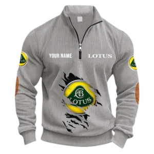 High-Performance Coupe Half Zipper Corduroy Sweatshirt CAR491 - Light Gray