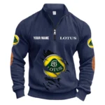Precision Handling Car Half Zipper Corduroy Sweatshirt CAR491 - Navy Blue
