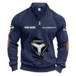 Open-Air Vehicle Half Zipper Corduroy Sweatshirt CAR491 - Navy Blue