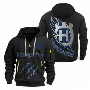 Adventure Motorcycle Hoodie Half Zipper, All Over Print Hoodie Gift For Adventure Motorcycle Enthusiasts CAR500 - Black