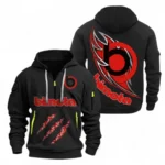 Hoodie Half Zipper Exclusive Logo Gift For Performance Motorcycle Enthusiasts CAR500 - Black