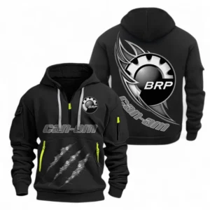 Extreme Terrain Vehicle Hoodie Half Zipper, All Over Print Hoodie Gift For Extreme Terrain Vehicle Enthusiasts CAR500 - Black