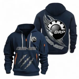 Exclusive Logo Hoodie Half Zipper For Adventure Quad Enthusiasts, Gift For Adventure Quad Fans CAR500 - Navy