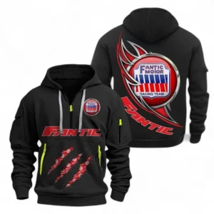 Hoodie Half Zipper Exclusive Logo Gift For Performance Two-Wheeler Enthusiasts CAR500 - Black