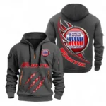 Hoodie Half Zipper Exclusive Logo Gift For Off-Road Bike Enthusiasts CAR500 - Gray
