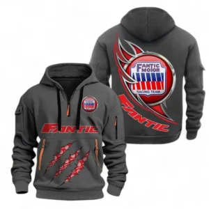 Hoodie Half Zipper Exclusive Logo Gift For Off-Road Bike Enthusiasts CAR500 - Gray