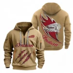 Hoodie Half Zipper Exclusive Logo Gift For Touring Cruiser Enthusiasts CAR500 - Khaki