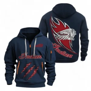 Long-Distance Bike Hoodie Half Zipper, All Over Print Hoodie Gift For Long-Distance Bike Enthusiasts CAR500 - Navy