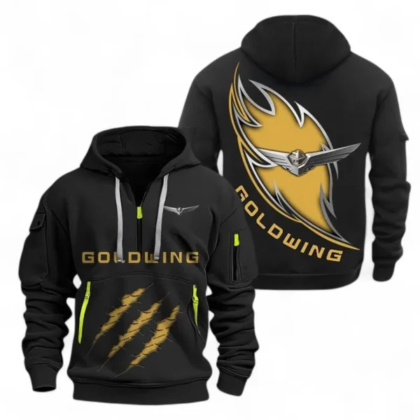 Hoodie Half Zipper Exclusive Logo Gift For Street Racer Enthusiasts CAR500 - Black