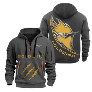 Dual-Sport Motorbike Hoodie Half Zipper, All Over Print Hoodie Gift For Dual-Sport Motorbike Enthusiasts CAR500 - Gray