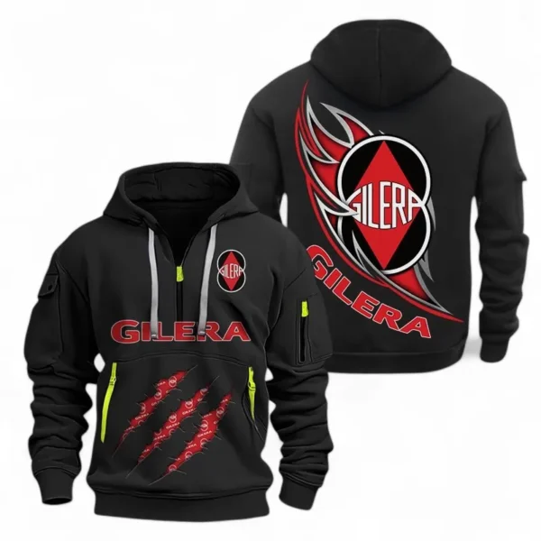 Classic Scooter Hoodie Half Zipper, Exclusive Logo Hoodie For Classic Scooter Enthusiasts CAR500 - Black
