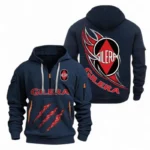 Speedy Commuter Hoodie Half Zipper, All Over Print Hoodie Gift For Speedy Commuter Enthusiasts CAR500 - Navy
