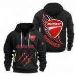 Sleek Superbike Hoodie Half Zipper, Exclusive Logo Hoodie For Sleek Superbike Enthusiasts CAR500 - Black