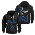 Modern Street Bike Hoodie Half Zipper, Exclusive Logo Hoodie For Modern Street Bike Enthusiasts CAR500 - Black