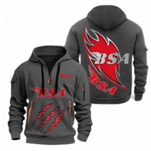 Retro Cruiser Hoodie Half Zipper, All Over Print Hoodie Gift For Retro Cruiser Enthusiasts CAR500 - Gray
