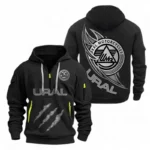 Sidecar Motorcycle Hoodie Half Zipper, Exclusive Logo Hoodie For Sidecar Motorcycle Enthusiasts CAR500 - Black