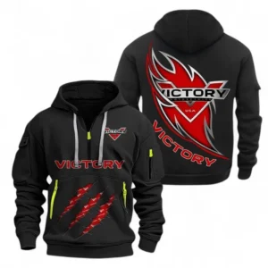 Cruiser Motorcycle Hoodie Half Zipper, Exclusive Logo Hoodie For Cruiser Motorcycle Enthusiasts CAR500 - Black