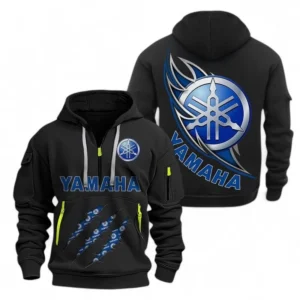 Road Motorcycle Hoodie Half Zipper, Exclusive Logo Hoodie For Road Motorcycle Enthusiasts CAR500 - Black