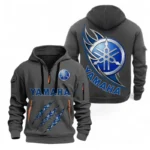 Off-Road Bike Hoodie Half Zipper, All Over Print Hoodie Gift For Off-Road Bike Enthusiasts CAR500 - Gray