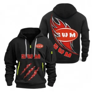 Outdoor Explorer Bike Hoodie Half Zipper, Exclusive Logo Hoodie For Outdoor Explorer Bike Enthusiasts CAR500 - Black
