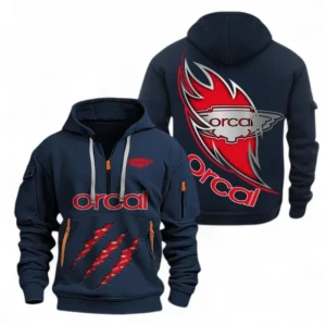 Hoodie Half Zipper Exclusive Logo Gift For Performance Off-Roader Enthusiasts CAR500 - Navy