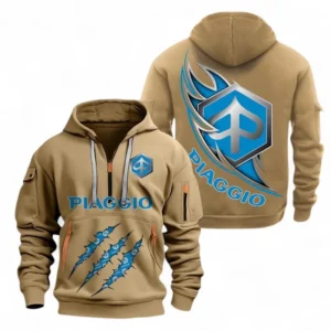 Hoodie Half Zipper Exclusive Logo Gift For Urban Commuter Bike Enthusiasts CAR500 - Khaki