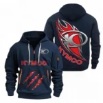 Exclusive Logo Hoodie Half Zipper For Agile Two-Wheeler Enthusiasts, Gift For Agile Two-Wheeler Fans CAR500 - Navy