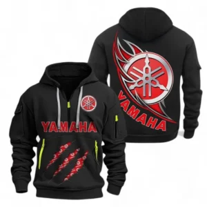 Two-Wheeler Hoodie Half Zipper, Exclusive Logo Hoodie For Two-Wheeler Enthusiasts CAR500 - Black