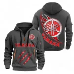 Off-Road Bike Hoodie Half Zipper, All Over Print Hoodie Gift For Off-Road Bike Enthusiasts CAR500 - Gray